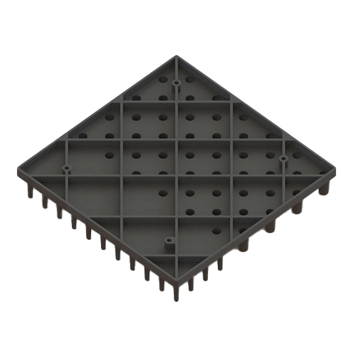A rear view of the eel tile